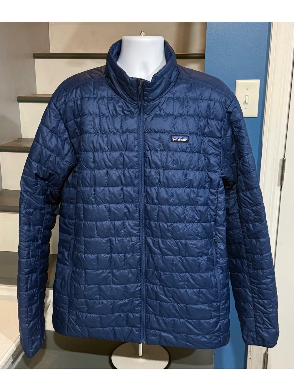 Patagonia Men’s XXL (2XL) Nano Puff Lightweight Insulated Jacket Clement Blue